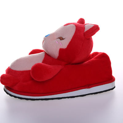 30cm Pink Red Fox Plush Soft Kartun Sandal Dekorasi Rumah Mewah