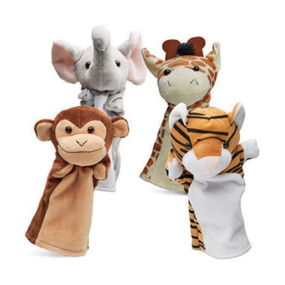 20cm Boneka Tangan Hewan Mewah Yang Menarik Boneka Lembut Untuk Bayi