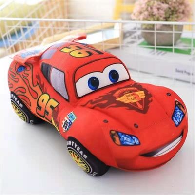 25cm Kustom Kartun Boneka Mobil Merah Mcqueen Mobil Mainan Pencetakan Logo