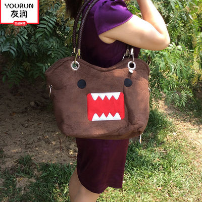 Tas Mewah Kustom OEM Single Shoulder Fasionable Girls Fluffy Animal Backpacks