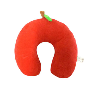 Red Memory Cotton Slow Rebound U Pillow Travel Nap Bantal Leher Mewah