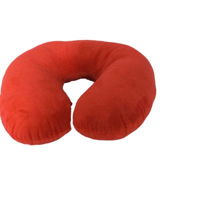 Red Memory Cotton Slow Rebound U Pillow Travel Nap Bantal Leher Mewah