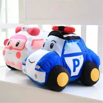 25cm Ramah Lingkungan Cotton Polly Ambulans Plush Police Car Boy Gift