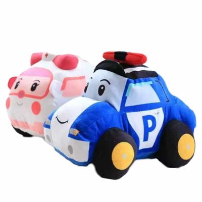 25cm Ramah Lingkungan Cotton Polly Ambulans Plush Police Car Boy Gift