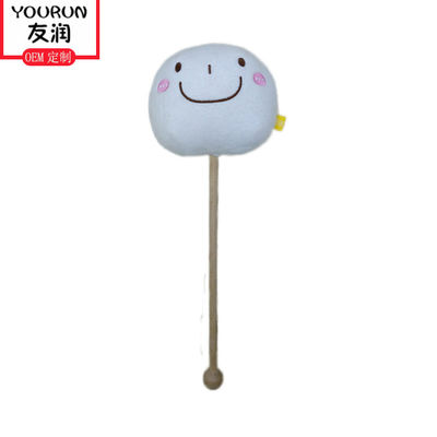 White Cartoon Plush Massage Hammer Personalisasi