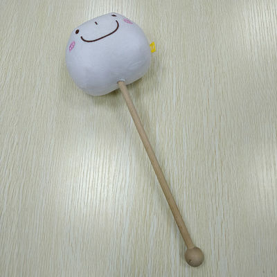 White Cartoon Plush Massage Hammer Personalisasi