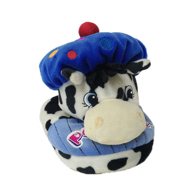 Blue Dairy Cow Soft Flip Flop Plush Stuffed Animal Modeling Plush Home Decor