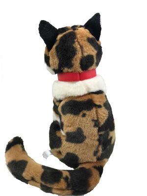 Abu-abu Dan Putih Kucing Boneka Mainan Mewah Kain Lembut Hadiah Hari Valentine