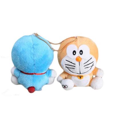 Aman Tidak Berbau Kucing Dingdang Gantungan Kunci Mewah Pp Cotton Stuffed Cat Gantungan Kunci