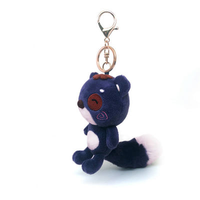 10cm Mini Black Plush Teddy Bear Gantungan Kunci Tas Liontin OEM