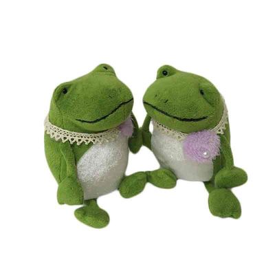 Green Frog Prince Animal Plush Toys Mainan Bayi Mewah Untuk Dekorasi Rumah