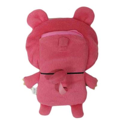 Merah Kecil Beruang Boneka Hewan Pemegang Kartu Hadiah Pemegang Kartu Mewah Aksesoris Mainan Lembut