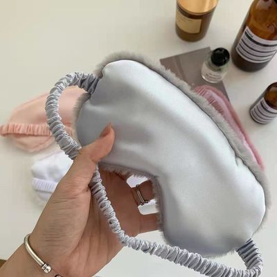 20cm Girl'S Heart Rabbit Hair Elastic Band Nap Plush Masker Mata Aksesoris Mainan Lembut