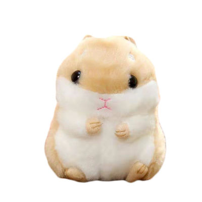 Chubby Hamster Plush Keychain Tas Liontin Hadiah Ulang Tahun Mini Plush Doll