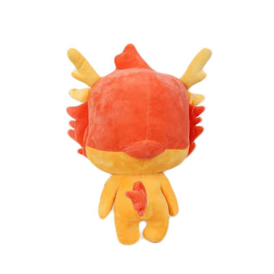 600g 35cm Kuning Naga Kecil Boneka Mewah Animasi Naga Mainan Lembut
