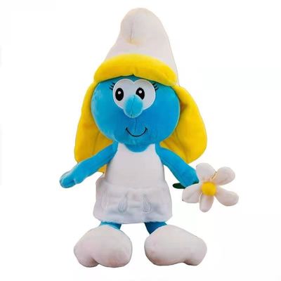 40cm Kartun Smurf Stuffed Animal Anime Plush Toys Blue Father Blue Sister