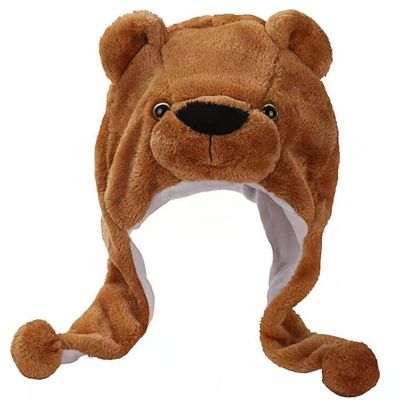 Kinerja TK Topi Hewan Berbulu Topi Anak Hiasan Kepala Beruang Mewah