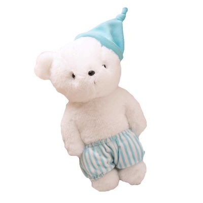Mainan Mewah Teddy Bear 100g yang Dapat Dicuci Tangan Dengan Topi