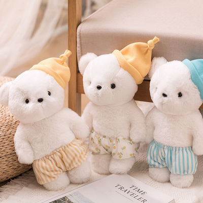 Mainan Mewah Teddy Bear 100g yang Dapat Dicuci Tangan Dengan Topi