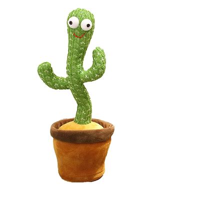 30cm Singing Dancing Cactus Plush Toy Untuk Dekorasi Rumah