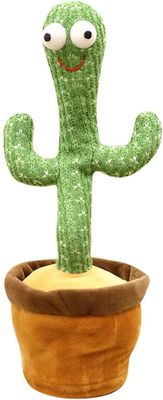 30cm Singing Dancing Cactus Plush Toy Untuk Dekorasi Rumah