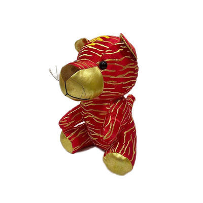 Boneka Mewah Harimau Gaya Cina Buatan Dengan Benang Bordir Emas