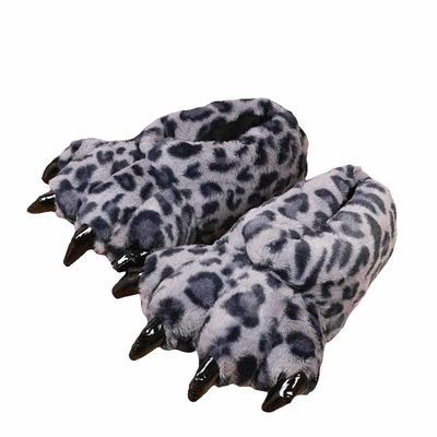 Homelike Leopard Printed Plush Warm Fur Shoes