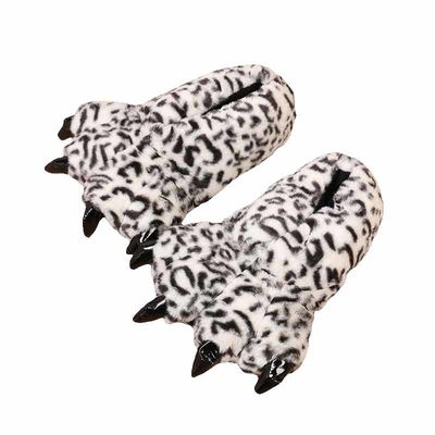 Homelike Leopard Printed Plush Warm Fur Shoes