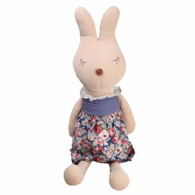 Bernapas Kelinci Boneka Mainan Mewah Rok Bunga Kelinci Mainan Lembut