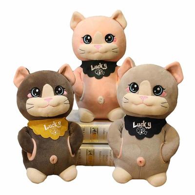 OEM Ramah Kulit 20cm Anak-anak Lucu Kucing Mainan Mewah