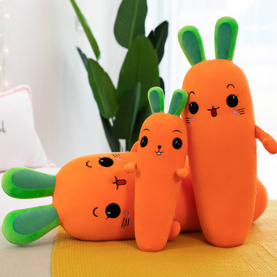 Dicuci Super Lembut Emulasi Wortel Boneka Sayuran Mainan OEM/oDM Mainan Mewah