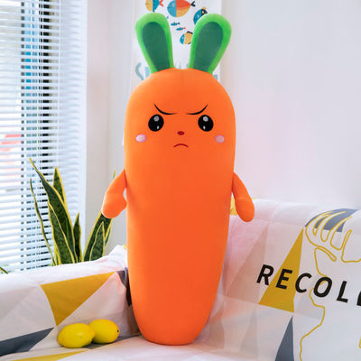 Dicuci Super Lembut Emulasi Wortel Boneka Sayuran Mainan OEM/oDM Mainan Mewah