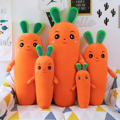Dicuci Super Lembut Emulasi Wortel Boneka Sayuran Mainan OEM/oDM Mainan Mewah