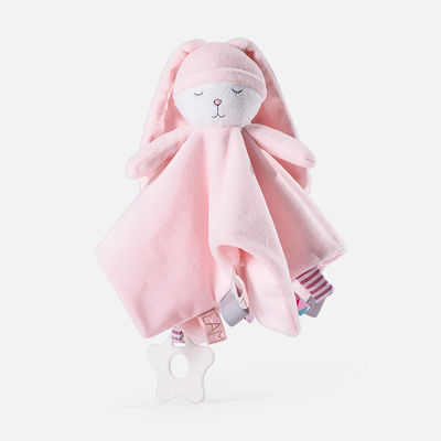 Selimut Keamanan Bayi Ramah Kulit 50x70cm Dengan Mainan Hewan Mewah