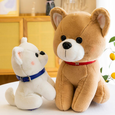OEM Brushy Stuffed Dog Toys Dengan Logo Tercetak