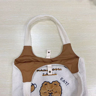 OEM Soft Plush Bear Tote Bag 66x43cm Untuk Siswa