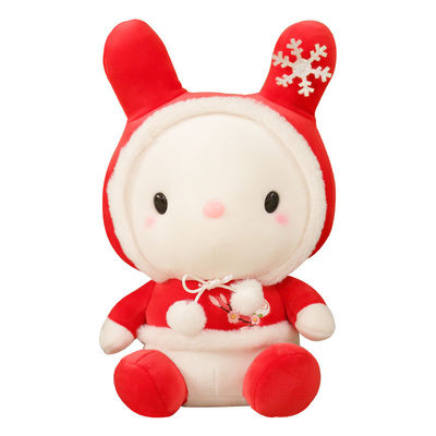 ODM Ramah Kulit 20cm Snowflake Rabbit Plush Toy