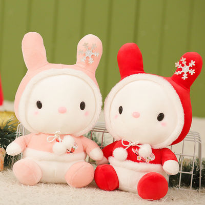 ODM Ramah Kulit 20cm Snowflake Rabbit Plush Toy