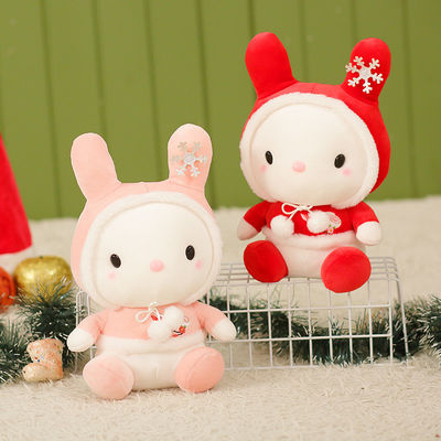ODM Ramah Kulit 20cm Snowflake Rabbit Plush Toy