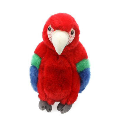 Polyester Fiber Stuffing Bright Red Macaw Stuffed Animal Gift Untuk Anak-anak mainan mewah