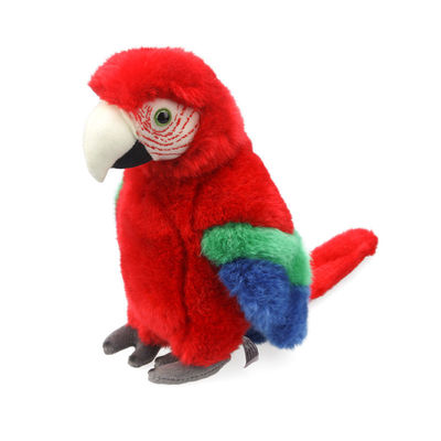 Polyester Fiber Stuffing Bright Red Macaw Stuffed Animal Gift Untuk Anak-anak mainan mewah