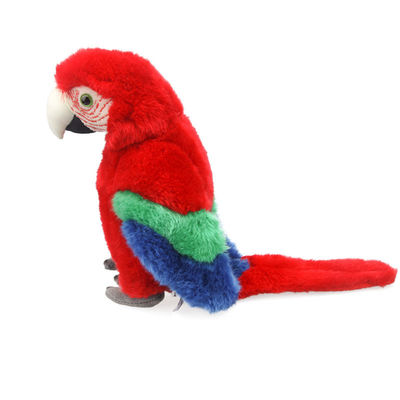Polyester Fiber Stuffing Bright Red Macaw Stuffed Animal Gift Untuk Anak-anak mainan mewah