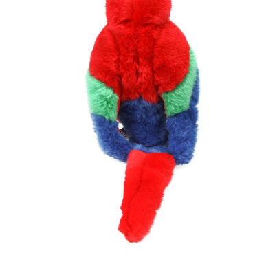 Polyester Fiber Stuffing Bright Red Macaw Stuffed Animal Gift Untuk Anak-anak mainan mewah