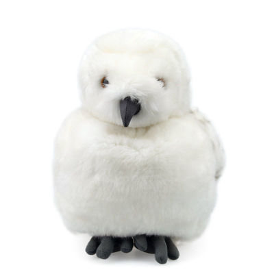 EN71 Kepala yang Dapat Dicuci dengan Mesin Rotatable White Owl Plush Toy