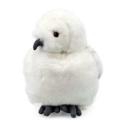 EN71 Kepala yang Dapat Dicuci dengan Mesin Rotatable White Owl Plush Toy