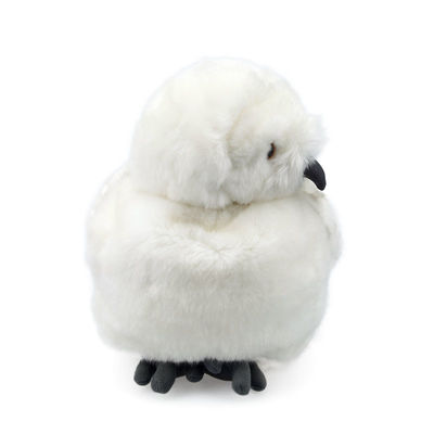 EN71 Kepala yang Dapat Dicuci dengan Mesin Rotatable White Owl Plush Toy