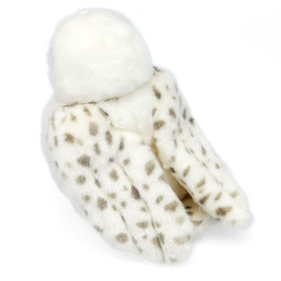 EN71 Kepala yang Dapat Dicuci dengan Mesin Rotatable White Owl Plush Toy