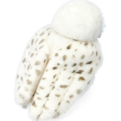 EN71 Kepala yang Dapat Dicuci dengan Mesin Rotatable White Owl Plush Toy