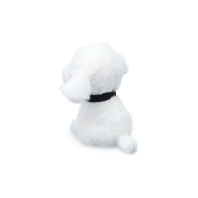 ODM 25cm White Dog Plush Toy Untuk Kenyamanan Anak-anak