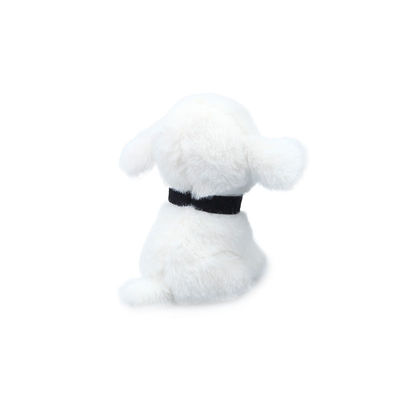 ODM 25cm White Dog Plush Toy Untuk Kenyamanan Anak-anak